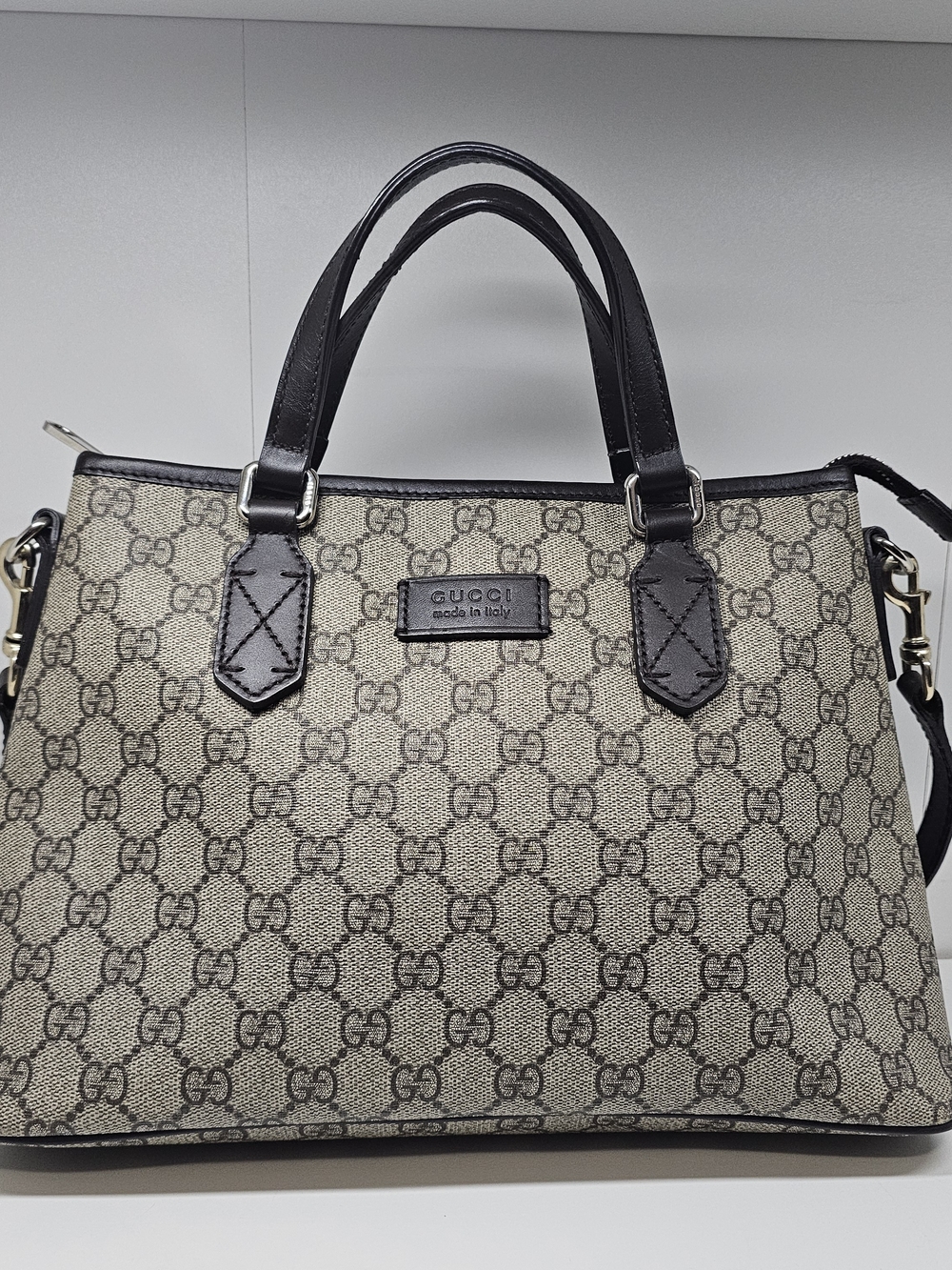 Gucci GG Supreme Canvas Tote Bag in Beige and Brown